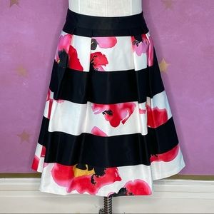 CITY CHIC Skirt Women's XS Bold Feminine Couture Flirty Tropical Floral Stripe